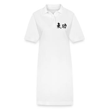 QI gong horizontal - Robe polo bio PAIGER Stanley/Stella Femme - blanc - Devant