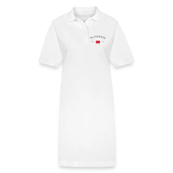 Oludeniz Turquie – Souvenir et cadeau de Noël - Robe polo bio PAIGER Stanley/Stella Femme - blanc - Devant
