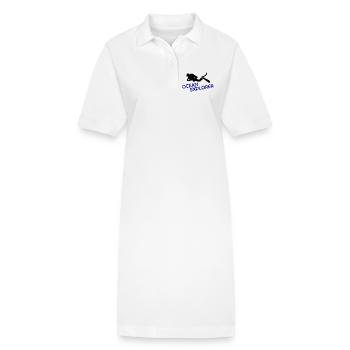 Explorateur de l’océan - Robe polo bio PAIGER Stanley/Stella Femme - blanc - Devant