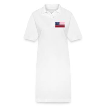 Drapeau des États-Unis - Robe polo bio PAIGER Stanley/Stella Femme - blanc - Devant