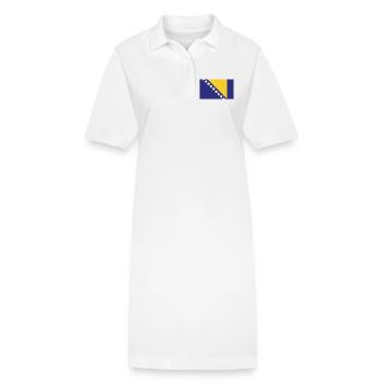 Drapeau national de Bosnie H - Robe polo bio PAIGER Stanley/Stella Femme - blanc - Devant