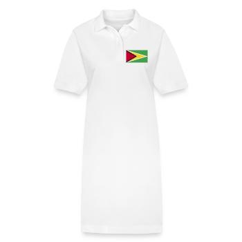 Drapeau national du Guyana - Robe polo bio PAIGER Stanley/Stella Femme - blanc - Devant