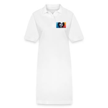 La Calavera Mystique - Robe polo bio PAIGER Stanley/Stella Femme - blanc - Devant