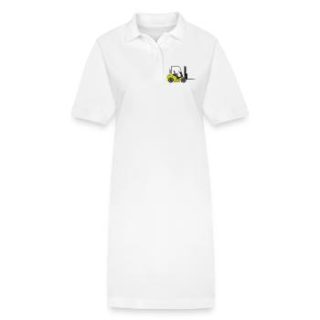 Chariot élévateur - Robe polo bio PAIGER Stanley/Stella Femme - blanc - Devant