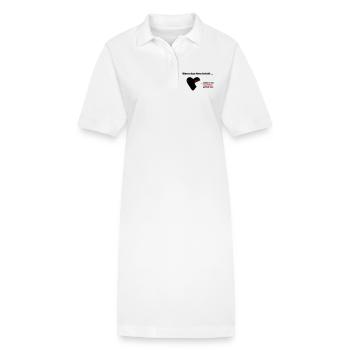 Quand le cœur se brise - Robe polo bio PAIGER Stanley/Stella Femme - blanc - Devant