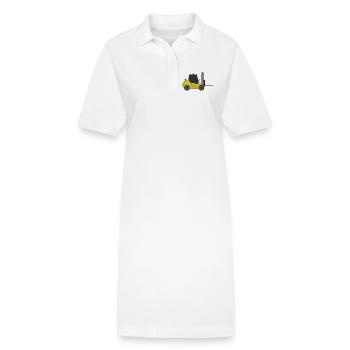 Chariot élévateur - Robe polo bio PAIGER Stanley/Stella Femme - blanc - Devant