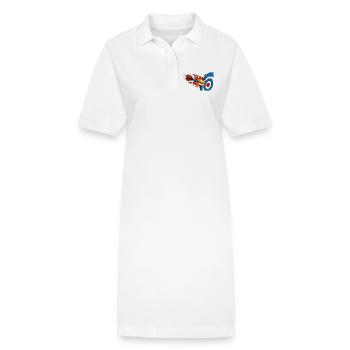Dart Bullseye Feuer Volltreffer - Stanley/Stella Frauen Bio-Polokleid PAIGER - Weiß - Vorne