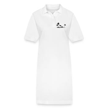 Holiday Beach with Woman Silhouette on Beach - Robe polo bio PAIGER Stanley/Stella Femme - blanc - Devant