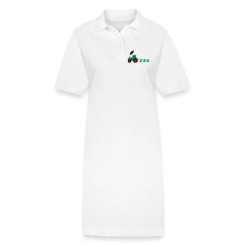 traktor trecker pflug - Stanley/Stella Frauen Bio-Polokleid PAIGER - Weiß - Vorne