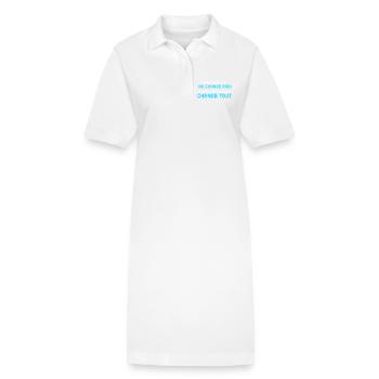un désir ne change rien une décision change tout - Robe polo bio PAIGER Stanley/Stella Femme - blanc - Devant