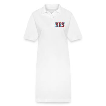 Say Yes! - Robe polo bio PAIGER Stanley/Stella Femme - blanc - Devant