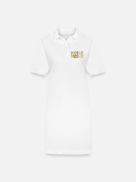 PROTEIN SPIEGELEIER - Stanley/Stella Frauen Bio-Polokleid PAIGER - Weiß