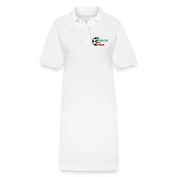 Au Maroc, nous avons confiance - Robe polo bio PAIGER Stanley/Stella Femme - blanc - Devant