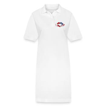 Dänemark USA Flagge Haende Herzform used - Stanley/Stella Frauen Bio-Polokleid PAIGER - Weiß - Vorne