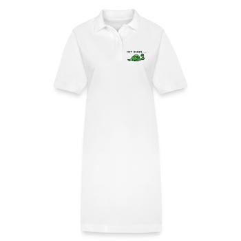 Pixelart Schlange - Stanley/Stella Frauen Bio-Polokleid PAIGER - Weiß - Vorne