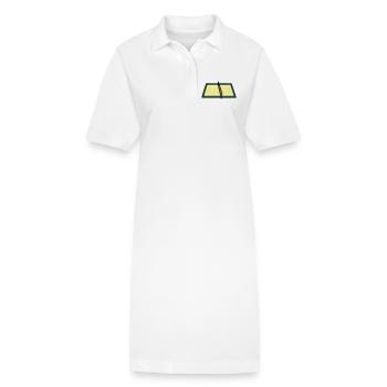 Tennis Court Court Net Geometric - Robe polo bio PAIGER Stanley/Stella Femme - blanc - Devant