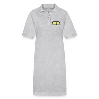 Tennisplatz Court Netz Geometrisch - Stanley/Stella Frauen Bio-Polokleid PAIGER - Schwarz - Vorne