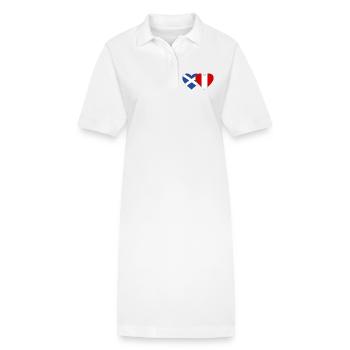 Écosse Drapeau du Pérou Cœur - Robe polo bio PAIGER Stanley/Stella Femme - blanc - Devant