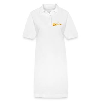 Tropischer Sonnenuntergang am Pier - Stanley/Stella Frauen Bio-Polokleid PAIGER - Weiß - Vorne