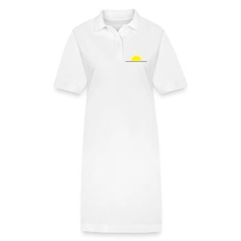 Soleil levant ou couchant jaune - Robe polo bio PAIGER Stanley/Stella Femme - blanc - Devant