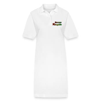 Motif arc-en-ciel de Memphis Tennessee - Robe polo bio PAIGER Stanley/Stella Femme - blanc - Devant