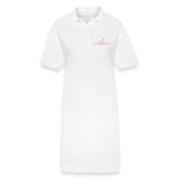 Ligne d’horizon de Ratisbonne rouge - Robe polo bio PAIGER Stanley/Stella Femme - blanc - Devant