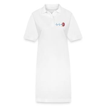 Kidney Rhythm Graph - Stanley/Stella PAIGER Organic Women’s Polo Dress - white - Front
