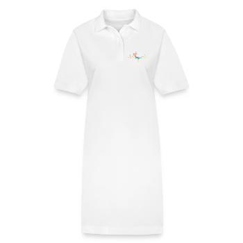Boulderer heartbeat Bouldering Bouldering - Stanley/Stella PAIGER Organic Women’s Polo Dress - white - Front