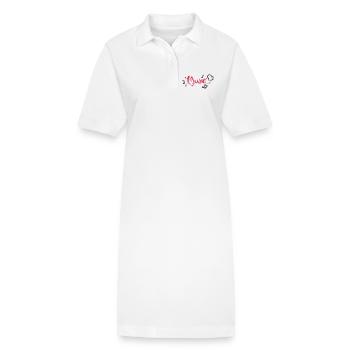 Écriture musicale Notes de musique Heart Music Festival - Robe polo bio PAIGER Stanley/Stella Femme - blanc - Devant