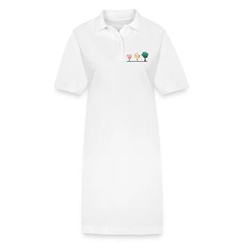 anniversaire. anniversaire décennie. humour. drôle - Robe polo bio PAIGER Stanley/Stella Femme - blanc - Devant