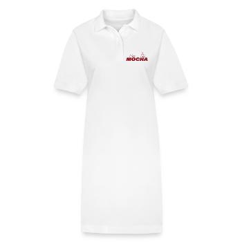 J’ADORE LE MOKA - Robe polo bio PAIGER Stanley/Stella Femme - blanc - Devant