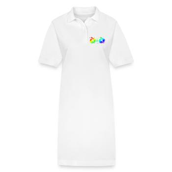 Disc Jockey de platine - Robe polo bio PAIGER Stanley/Stella Femme - blanc - Devant