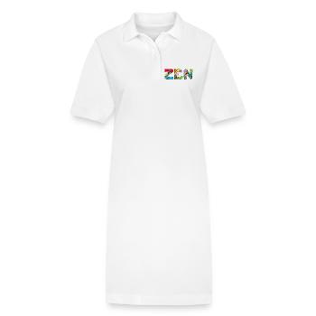 Zen und Yoga - Stanley/Stella Frauen Bio-Polokleid PAIGER - Weiß - Vorne