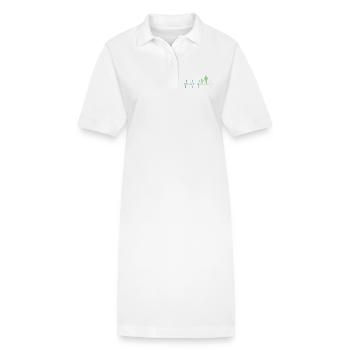 Père et fille battement de coeur papa et fillette - Robe polo bio PAIGER Stanley/Stella Femme - blanc - Devant