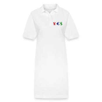 Yen Euro Dollar - YES - Robe polo bio PAIGER Stanley/Stella Femme - blanc - Devant