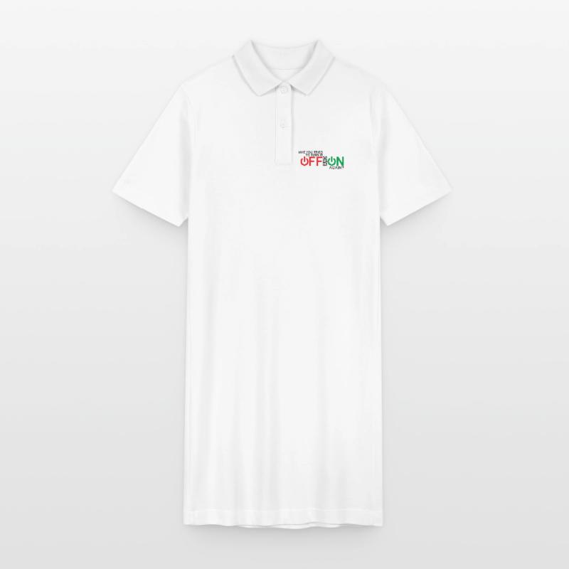Conception de typographie vibrante du bouton d’alimentation Robe polo bio PAIGER Stanley/Stella Femme