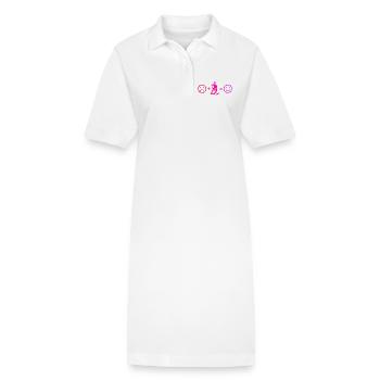 Motif floorball avec valeur de reconnaissance - Robe polo bio PAIGER Stanley/Stella Femme - blanc - Devant