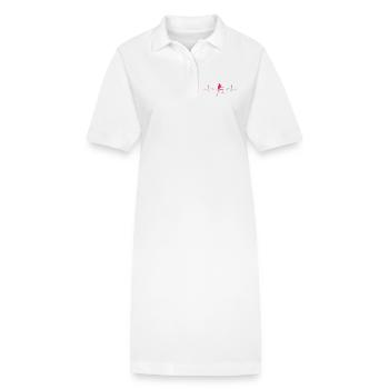 Battement de cœur de Boulderer Bloc Bloc - Robe polo bio PAIGER Stanley/Stella Femme - blanc - Devant
