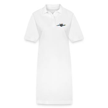 Parachutiste - Robe polo bio PAIGER Stanley/Stella Femme - blanc - Devant