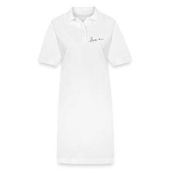 Lena Last name First name Decorative - Stanley/Stella PAIGER Organic Women’s Polo Dress - white - Front