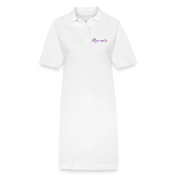 MAÎTRE. MAITRE. MERCI. MERCI MAÎTRE. MAITRE - Robe polo bio PAIGER Stanley/Stella Femme - blanc - Devant