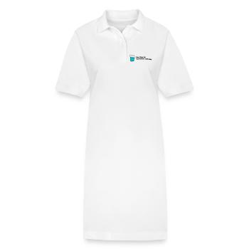 Verre complètement vide - Robe polo bio PAIGER Stanley/Stella Femme - blanc - Devant