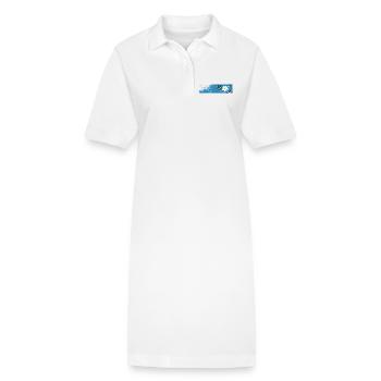 Blaue Seerose auf dem Wasser - Stanley/Stella Frauen Bio-Polokleid PAIGER - Weiß - Vorne