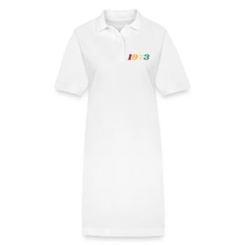 1973 Cadeau 1973 Anniversaire 1973 Rétro 1973  - Robe polo bio PAIGER Stanley/Stella Femme - blanc - Devant