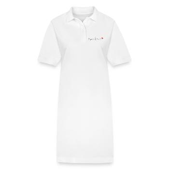 RETRAITE. RETRAITE. RETRAITEE. RETRAITE - Robe polo bio PAIGER Stanley/Stella Femme - blanc - Devant