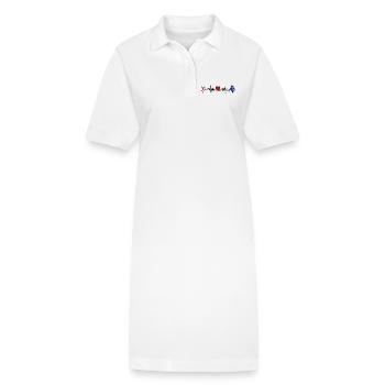 Tyne and Wear + drapeau anglais avec battement de cœur - Robe polo bio PAIGER Stanley/Stella Femme - blanc - Devant