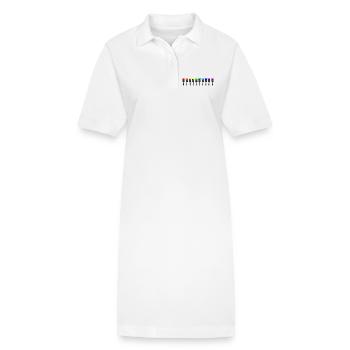 Pinceaux colorés - Robe polo bio PAIGER Stanley/Stella Femme - blanc - Devant