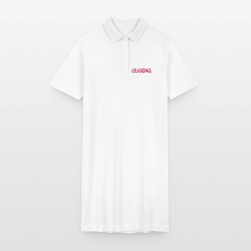 Großmutter Pink Plaid Buchstaben Patchwork Stanley/Stella Frauen Bio-Polokleid PAIGER