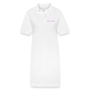 Lotus Flower Lotus Flower Flower Pastel Flower Yoga - Stanley/Stella PAIGER Organic Women’s Polo Dress - white - Front