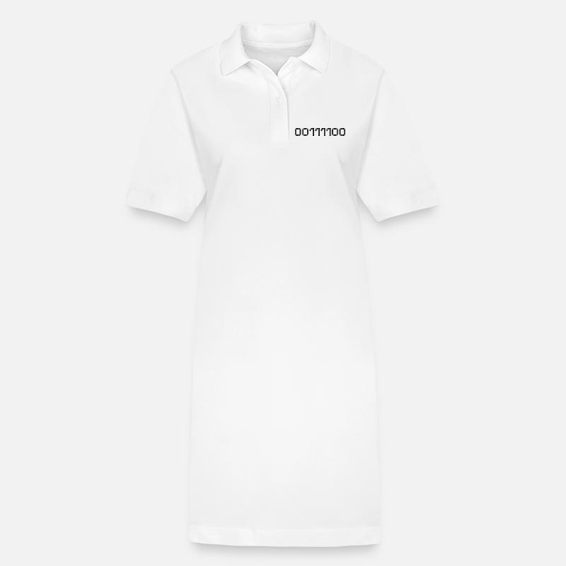 Binary notation - 60 - Stanley/Stella PAIGER Organic Women’s Polo Dress - white